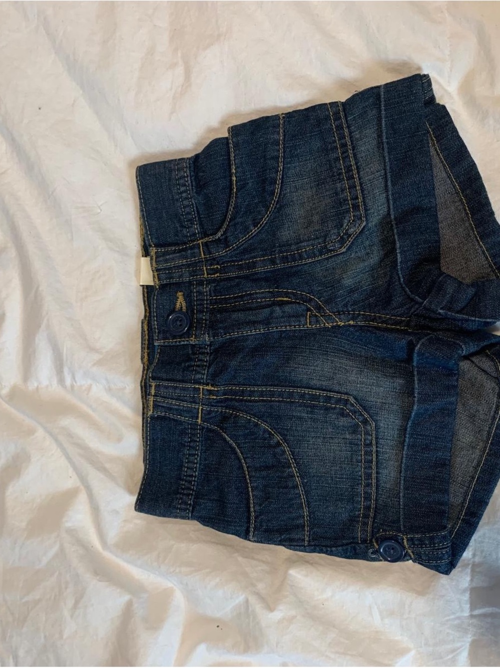 The Children's Place Dark Blue Denim Shorts with Contrast Stitching